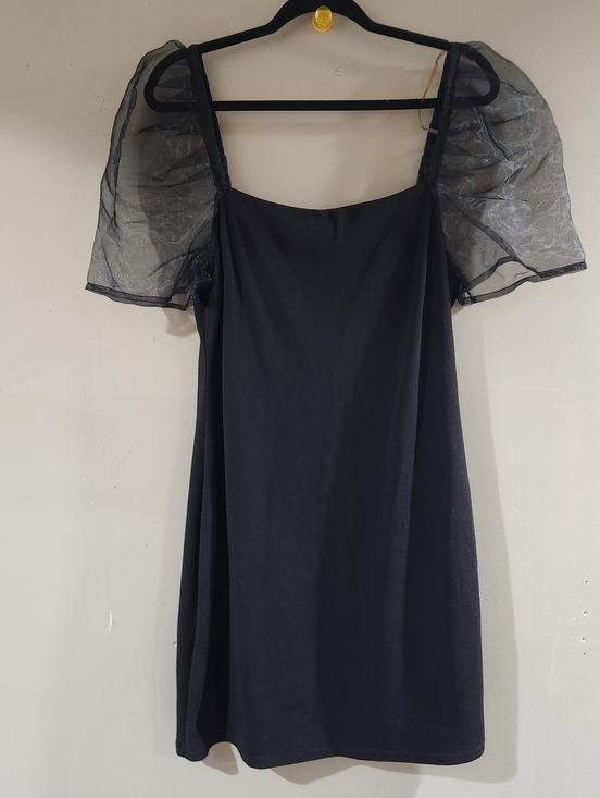 Inspired Hearts Dresses & Skirts - Inspired Hearts Black Cocktail Dress Puffy Sleeves Size XL